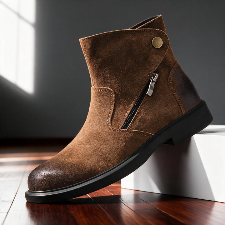 Captain Leather Collar Boots