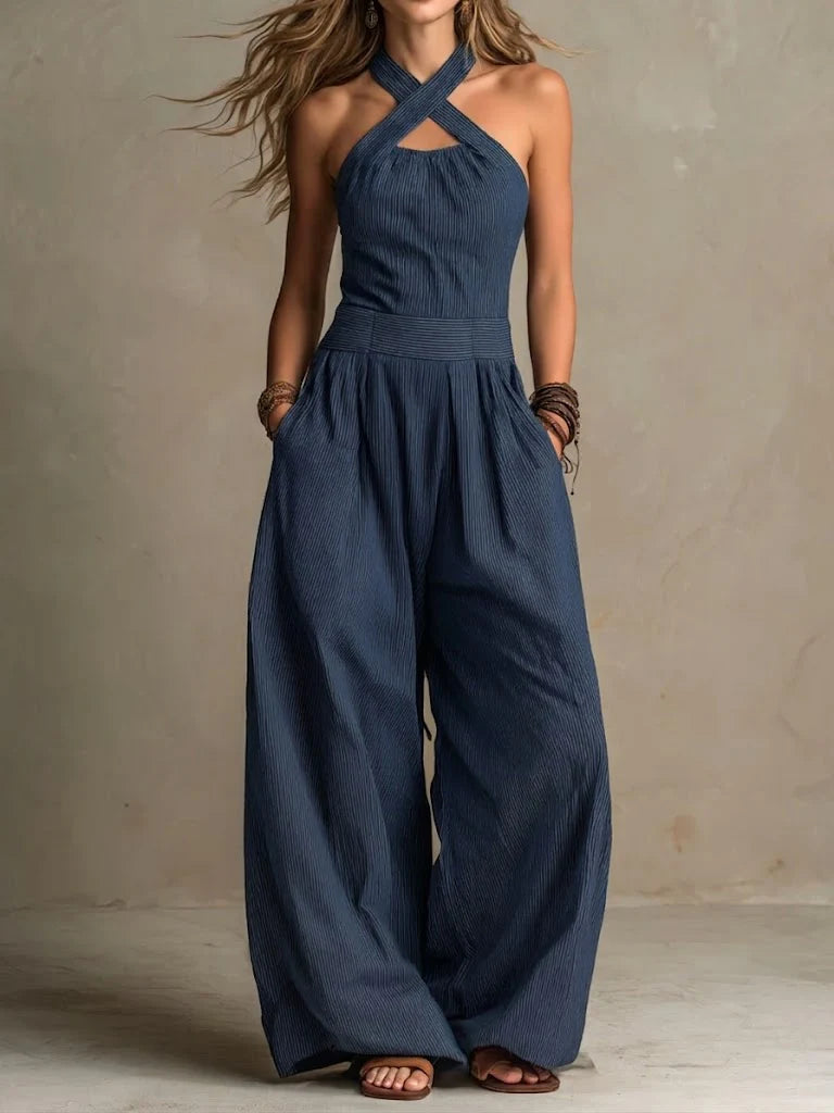Bianca | Elegant Linen &amp; Cotton Jumpsuit