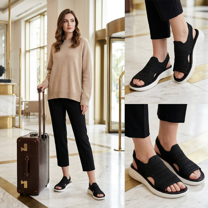 Luna | Breathable Platform Sandals with Elastic Strap