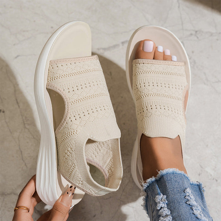 Luna | Breathable Platform Sandals with Elastic Strap