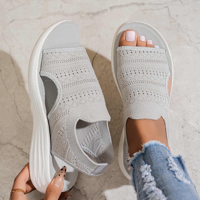 Luna | Breathable Platform Sandals with Elastic Strap