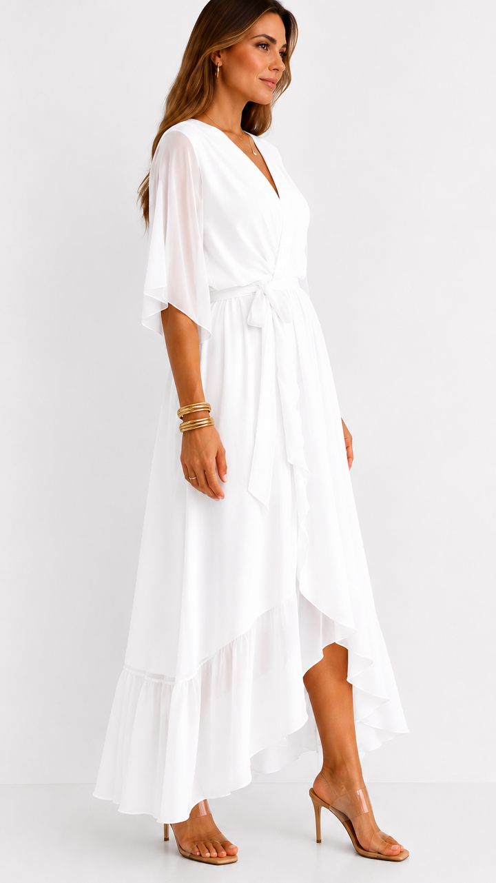 Isabelle™ | Elegant Chiffon Wrap Maxi Dress