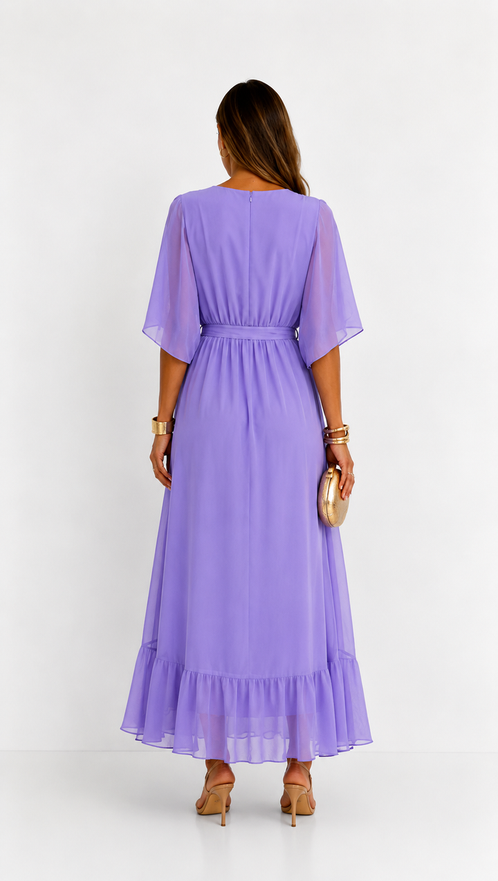 Isabelle™ | Elegant Chiffon Wrap Maxi Dress